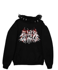 a black hoodie with a skull and crossbones on it