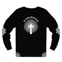 a black long sleeve t - shirt with a cross on it