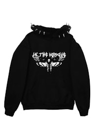 a black hoodie with a skull and crossbones on it