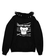 a black hoodie with a skull and crossbones on it