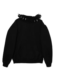 a black hoodie with spikes on it